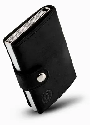Produktbild von RFID-geschütztes Slim Wallet mit 8 Kartenfächern und Münzfach | Leder Kartenetui & AirTag-Halter | Mini-Geldbörse für Herren und Damen