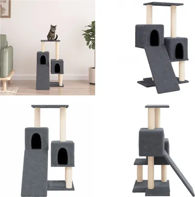 Obrázok produktu pre vidaXL Škrabadlo so sisalovými škrabadlami tmavosivé 82 cm - Škrabadlo - Škrabacie stromy - Veža pre mačky - Nábytok pre mačky