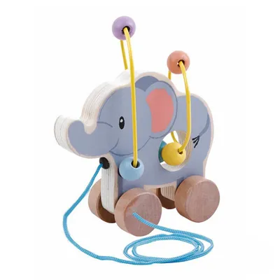 Image de Studio Circus Figurine en bois à tirer Éléphant