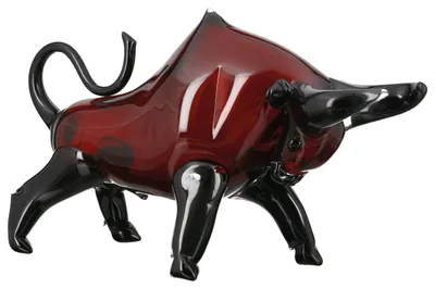 Produktbild von Casablanca Glasart, Figur, Stier, "Stier", Glas, rot, schwarz, , L. 18 cm, B. 48 cm, H. 28 cm 37022
