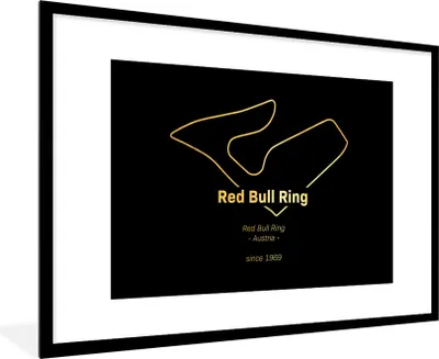 Produktbild von MuchoWow® Gerahmtes Poster Red Bull Ring - Formel 1 - Rennstrecke 90x60 cm - Poster mit Schwarzem Bilderrahmen Wandposter Rahmen Foto Bilder - Wanddekoration - Fotos