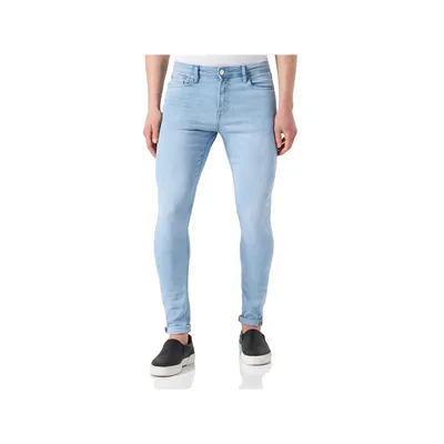 Produktbild von Jack & Jones 12204289, Blau, Jeans, Baumwolle, Elasthan, Polyester, Nicht bleichen, Natürliche Trocknung, Nicht chemisch reinigen