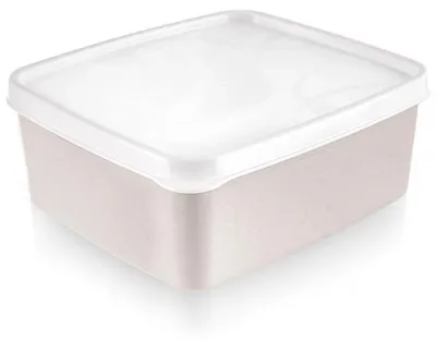 Obrázek produktu pro Nádoba na potraviny s víkem – objem 650 ml – plast – béžová