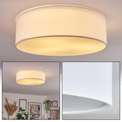 Produktbild von Salzano Deckenlampe aus Metall/Stoff/Kunststoff in Weiß