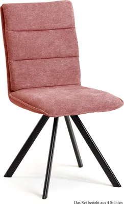 Produktbild von Esszimmerstuhl drehbar (4er-Set) Devan 47x92x60 Schwarz/Rosewood