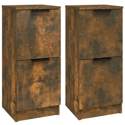 Immagine prodotto di vidaXL Credenze 2 pz. Rovere fumé 30x30x70 cm Materiale a base di legno