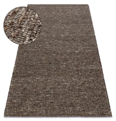 Image de Tapis NEPAL 2100 tabac marron - laine, double face, naturel marron 60x100 cm