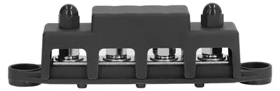 Productafbeelding van Stroomverdeelblok Dubbel - Busbar Module - Energie Systemen - Messing Geleider - M8 250A - Zwart