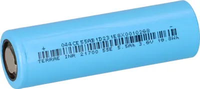 Produktbild von TerraE INR21700 55E2 5,5Ah 3,6V 19,8Wh LiNiCoAIO2-Zelle