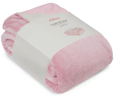Produktbild von s.Oliver Doublesoft Kuscheldecke 150x200 - super kuschelig & warm, Polyesterflausch Decke rosa