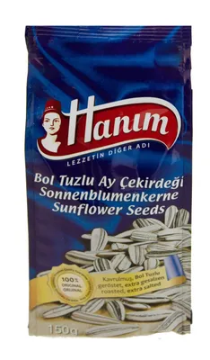 Produktbild von Hanim - Sonnenblumenkerne 150gr, Geschmack:geröstet und Extra gesalzen