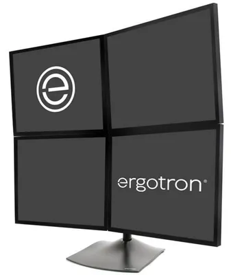 Produktbild von Ergotron DS100 Monitorständer - 56,25 kg Belastbarkeit - 61 cm (24 Zoll) Flachbildschirme - Schwarz