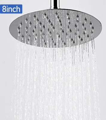 Produktbild von EINFEBEN Kopfbrause Duschköpfe & -brausen 20cm Duschkopf Edelstahl Regendusche Wellness Brause Regenbrause 8 Zoll
