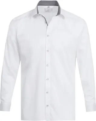 Produktbild von Greiff Corporate Hemd PREMIUM Herren ® Regular Weiß/Grau 41/42