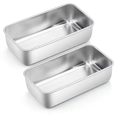 Immagine prodotto di Stampo per torte, set da 2, in acciaio inossidabile, per pane, torte, toast