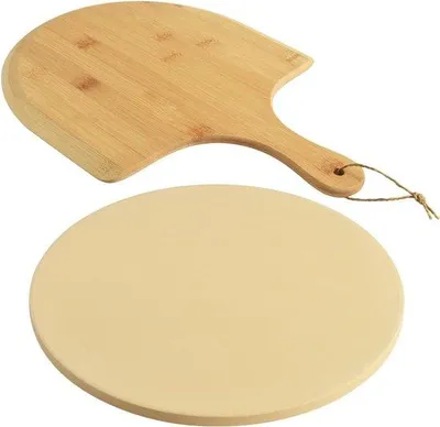 Immagine prodotto di Set di pietre refrattarie per pizza Famanu, alta resistenza - diametro 30 cm