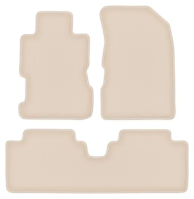 Produktbild von DURBAN Beige Velours-Fußmatten-Set für Honda Civic VII Limousine (2001-2005)