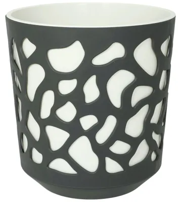Produktbild von Übertopf Duet ø 19,5 cm anthrazit/creme