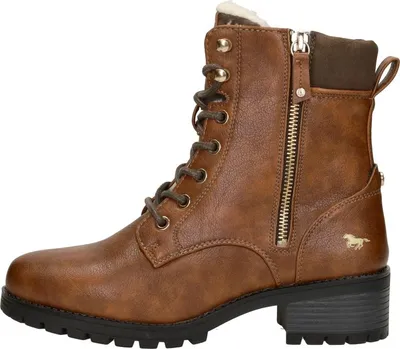 Image de Mustang Veterschoenen Hoog  Veterschoenen Hoog - Cognac - Maat 38