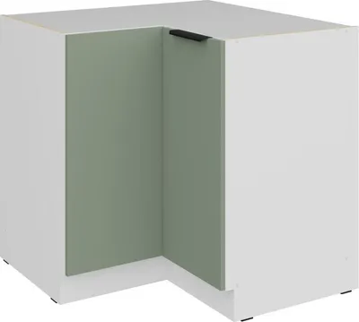 Produktbild von LUNARA Eckunterschrank – 90 x 90 cm, grün/weiß