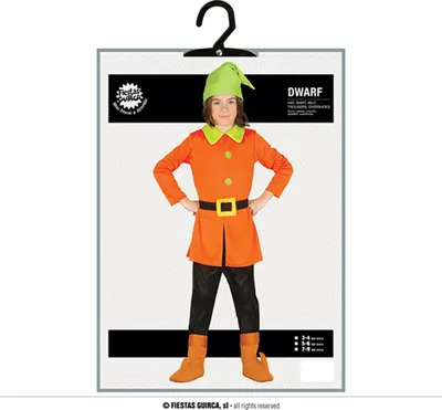 Immagine prodotto di Costume da nano della foresta per bambini taglia 98 - 128, taglia:98/104