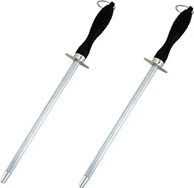 Produktbild von 2er Set Messerschärfer Schleifstab 31cm Wetzstahl Messer Wetzstab Abziehstahl