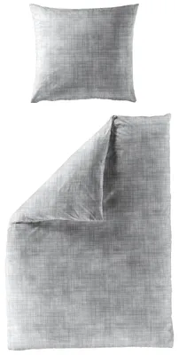 Produktbild von BIERBAUM Bettwäsche Mako-Satin grau 135x200cm, mit 1 Kissen
