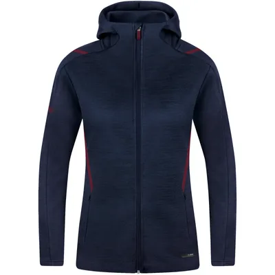 Produktbild von Jako Challenge Freizeitjacke Mit Kapuze Damen - Marine Meliert / Maroon