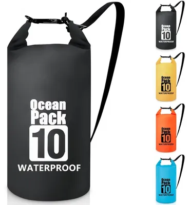 Produktbild von Trockensack Dry Bag Packsack - 10 L - Rolltop-Verschluss - Schwarz - Wasserdicht