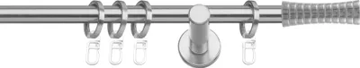 Produktbild von SN Deco - Stilgarnitur Nancy, 19 mm, 1-Lauf, edelstahl optik, 480 cm (3x160 cm inkl. Verbinder)