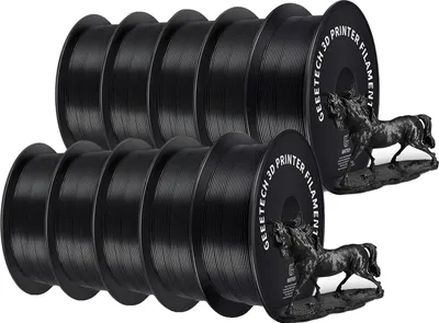 Obrázek produktu pro filament pro 3D tiskárny, 10 kg cívky, univerzální materiály, PLA černý 10kg