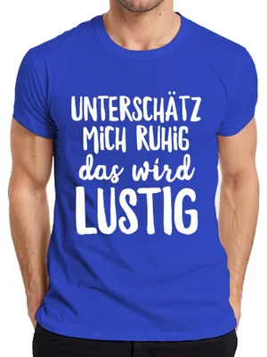 Obrázek produktu pro Nepodceňuj mě, bude to vtipné drzé rčení humor zábavné pánské tričko, modré, 3XL