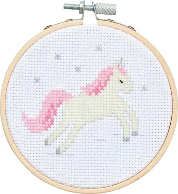 Produktbild von Stickpackung Kreuzstich Mini Kit Einhorn