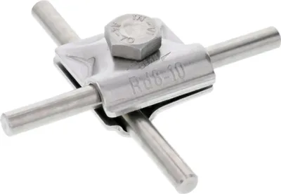 Immagine prodotto di Morsetto DEHN MV, NIRO (V4A), Rd 8-10 mm, con vite esagonale, 1 pz.