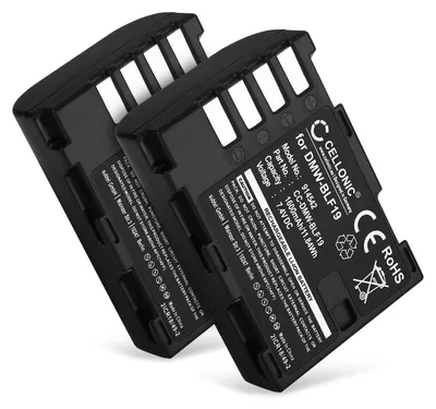 Image de CELLONIC 2x Batterie pour Appareil photo Compatible avec Panasonic Lumix DC-GH5, Lumix DMC-GH4, Lumix DMC-GH3, DMW-BLF19 - (1600mAh, 7.4V)
