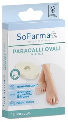 Immagine prodotto di Cerotto Paracallo Ovale 2,8 X 1, 8 Cm 18 Pezzi Sofarmapiu'