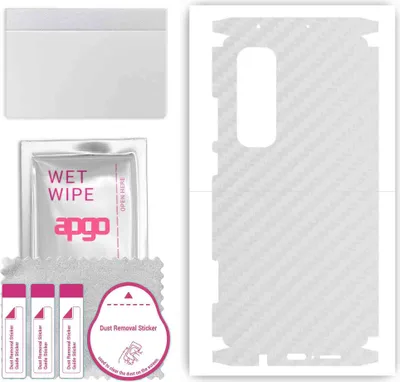 Produktbild von apgo Rückseite + Seiten Schutzfolie, Skin, kompatibel mit Xiaomi Mi Note 10 Lite, Hinten Displayschutzfolie aus Vinylfolie, kratzfest, einfache Montage - Transparenter Kohlenstoff