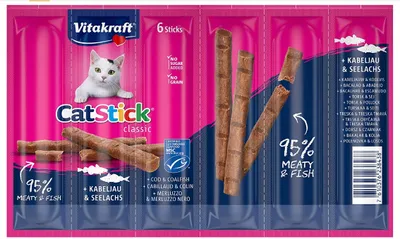 Produktbild von Vitakraft Cat Stick mini + Kabeljau & Seelachs 36 g