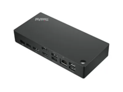 Produktbild von Lenovo ThinkPad Universal USB-C, Kabelgebunden, USB 3.2 Gen 1 (3.1 Gen 1) Type-C, 10,100,1000 Mbit/s, Schwarz, 4K Ultra HD, 3840 x 2160 Pixel