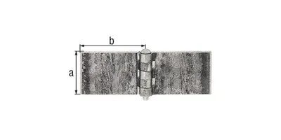 Zdjęcie produktu dla GAH-Alberts 341541, Zawias podłużny, Stal, Drzwi zewnętrzne, 50 mm