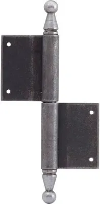 Produktbild von Türband mit Zierkopf - Aufschraubband klassisch, mit Zierkopf, links, 140x210mm, Stahl blank