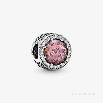 Immagine prodotto di Pandora Charm, collezione Moments, ciondolo rosa scintillante, argento, modello 791725NBP
