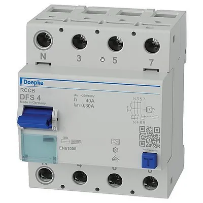 Produktbild von Doepke DFS 4 040-4/0,30-A - Fehlerstromschutzschalter - Typ A - IP20