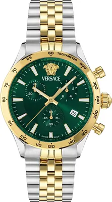 Produktbild von Versace Uhr Herren Hellenyium Chrono Petite Grün/Silber/Gold VECFA0224