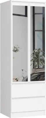 Immagine prodotto di Armadio con cassetti e specchi 60 cm WREN - bianco