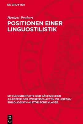 Produktbild von Positionen einer Linguostilistik