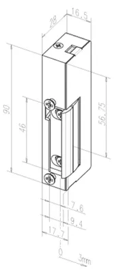 Produktbild von Assa Abloy Elektro-Türöffner 19 6-12 V AC / DC DIN links / rechts - 19----------D11