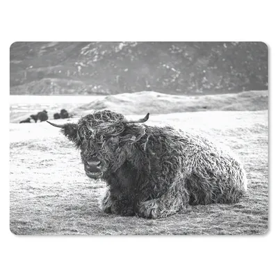 Produktbild von MuchoWow® Mauspad Mousepad Schottischer Highlander - Berg - Tiere 23x19 cm - Mousepads - Maus Mat - Pad - Mausunterlage - Schreibtischunterlage - Mauspad
