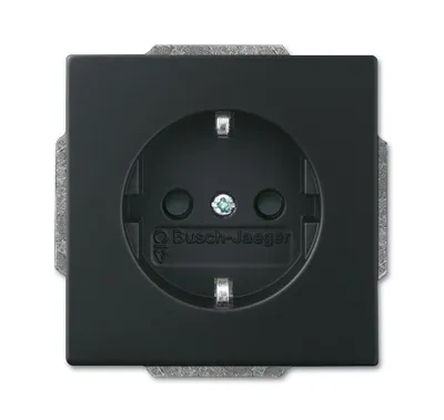 Produktbild von Busch-Jaeger 20 EUCBLI-885, CEE 7/3, 2P+E, Schwarz, 250 V, 16 A, 71 mm