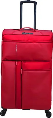 Produktbild von Großer Koffer, leichter Trolley 100 Liter rot, Reisegepäck Stoffkoffer Davidts bei Bowatex.